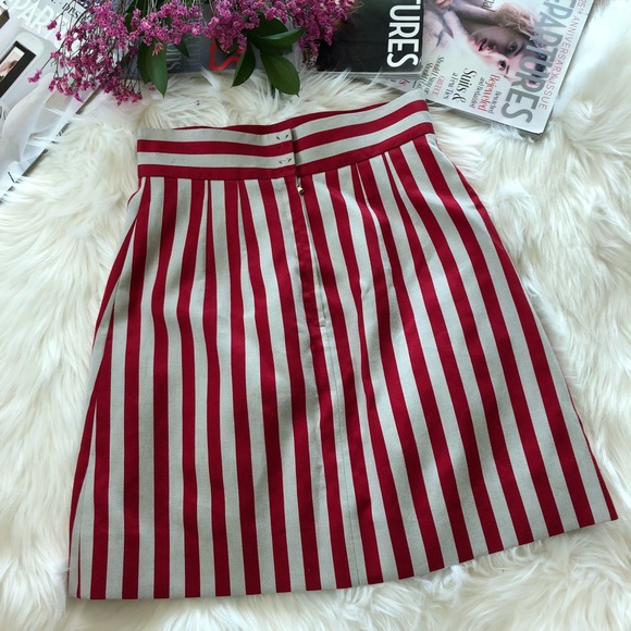 Dolce & Gabbana Red Striped Above Knees Skirt - Picture 3 of 7